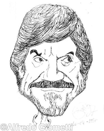 Gigi Proietti caricatura caricature portrait