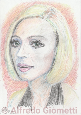 Raffaella Carrà caricatura caricature portrait