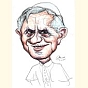Caricatura di Papa Benedetto XVI, Joseph Ratzinger - pope - clicca per ingrandire