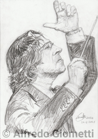Riccardo Muti caricatura caricature portrait