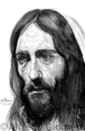 Robert Powell In Gesu Di Nazareth  caricatura caricature portrait