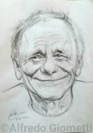 Roberto Vecchioni caricatura caricature portrait