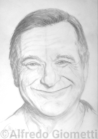 Robin Williams caricatura caricature portrait