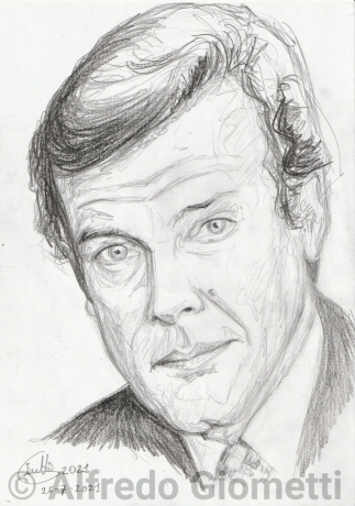 Roger Moore ritratto portrait