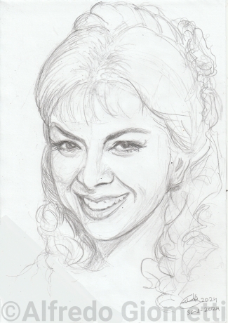 Sandra Milo caricatura caricature portrait