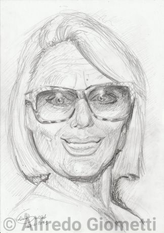 Sandra Mondaini caricatura caricature portrait