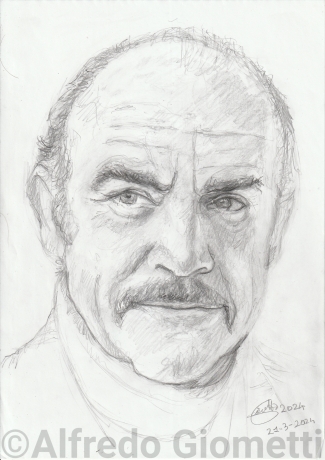 Sean Connery caricatura caricature portrait