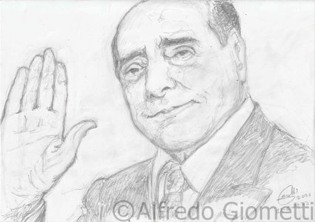 Silvio Berlusconi caricatura caricature portrait