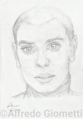 Sinead O Connor caricatura caricature portrait