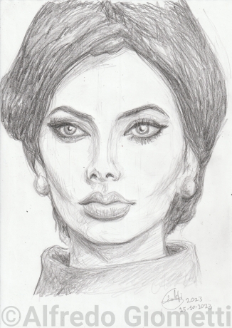 Sofia Loren caricatura caricature portrait