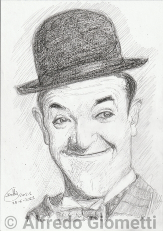 Stan Laurel - Stanlio caricatura caricature portrait