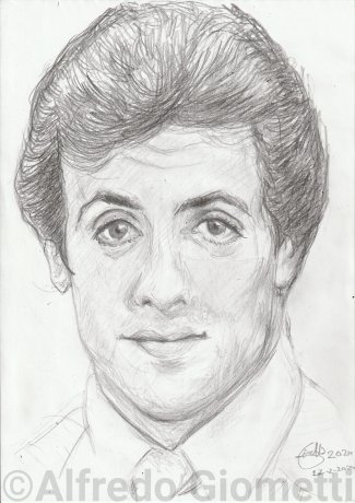 Sylvester Stallone caricatura caricature portrait