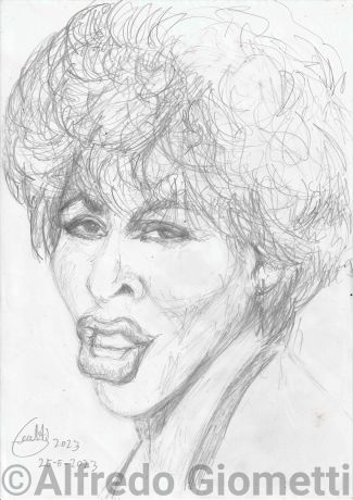 Tina Turner caricatura caricature portrait