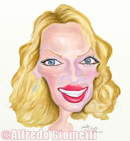 Uma Thurman caricatura caricature portrait