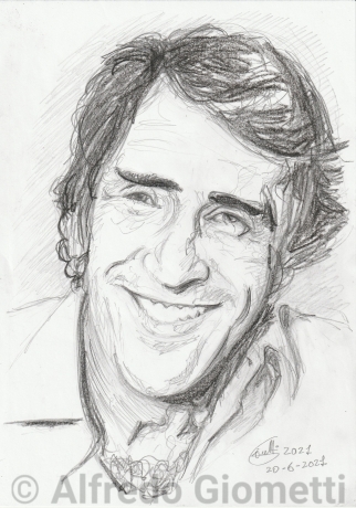 Walter Chiari caricatura caricature portrait