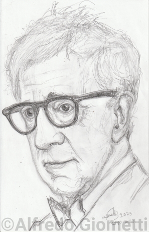 Woody Allen caricatura caricature portrait