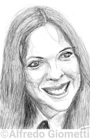 Diane Keaton caricatura caricature portrait